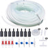 ALEGI Standard 3/16" Flexible Airline Tubing with Connectors for Aquariums, Terrariums and Hydroponics (50Feet+40Connectors)...