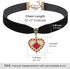 Halloween Gothic Black Velet Choker Necklace for Women Halloween Costume Party Favors Gold Heart Necklace with Red Resin Rhinestones Punk Rock Cos...