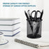 QYH Mesh Pen Cup Metal Pencil Holder for Desk 6 Packs Black Pen Organizer Office 3.54x3.93 Inch...
