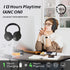 Lightweight Wireless Headphones Bluetooth Over-Ear with Noise Cancelling, Low Latency, Foldable Design - 3D HiFi Stereo Headset for Travel, Home O...