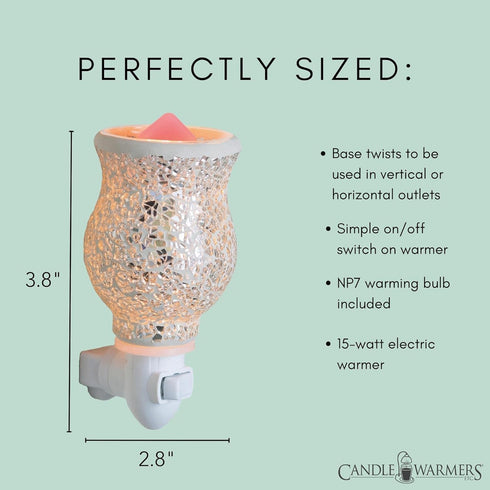 Candle Warmers Etc Pluggable Fragrance Warmer- Decorative Plug-in for Warming Scented Candle Wax Melts and Tarts or Fragrance Oils, Reflection...