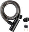 ROCKRBOS Bike Cable Lock with Keys, 2 Keys & 1 Mount Bracket, ABS Lock Shell, Cable Lock for Bike/Gate/Scooter...