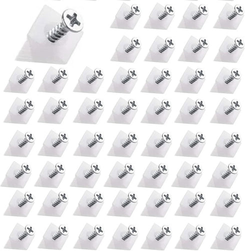 120 Pcs Drawer Wedges Drawer Bottom Repair Fixing Mending Wedges with Screws, Plastic Angle Code Bracket Fasteners, Drawer Reinforcement Repair Ki...