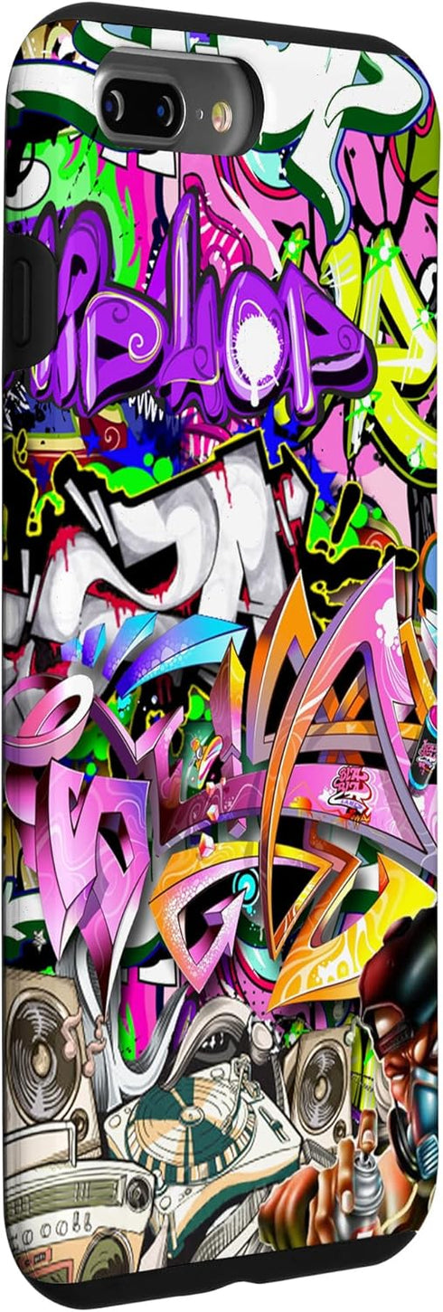 iPhone 7 Plus/8 Plus Graffiti Street Art, Colorful Urban hip hop Case...