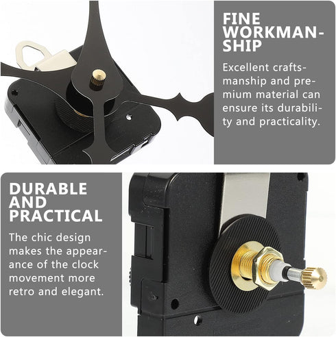 ifundom Clock Mechanism Replacement, High Torque Non Ticking Clock Movement Mechanism with 2 Sets Clock Hands, DIY Quartz Clock Motor Kit, Battery...