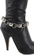 TFJ Women Boot Bracelet Chains Bling Metal Skeleton Skulls Western Fashion Anklet Shoe Charm Silver...