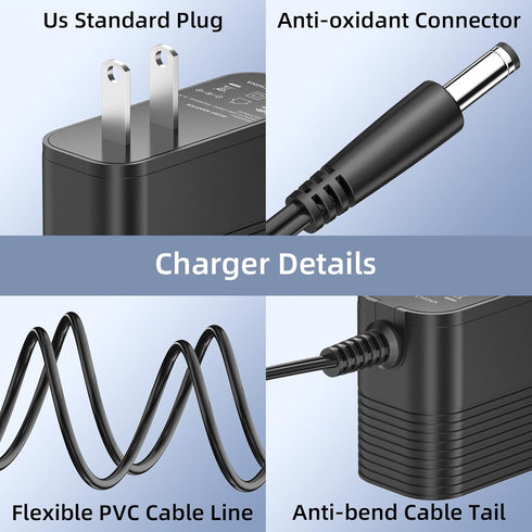 Power Cord for Homeika Cordless Vacuum H016 HA016 Cordless Handheld Stick Vacuum Cleaner 26.5V Charger Compatible with Homeika H016 HA016 20Kpa Po...
