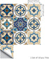Self-Adhesive Wall Tile Decals, Peel and Stick Tile Stickers, Waterproof Backsplash Stickers for Kitchen Bathroom Decor, 8x8inch 10Pcs, Moroccan 0...