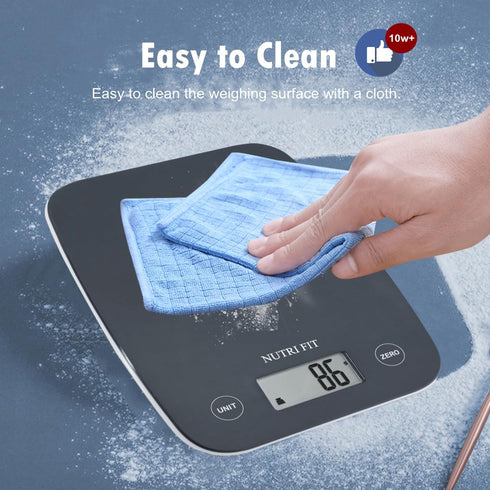 NUTRI FIT Digital Food Scale, 11lb Kitchen Scale Digital Weight, Cooking Scale for Food Ounces and Grams, 4 Units with 0.1oz/1g Precision, LCD Dis...