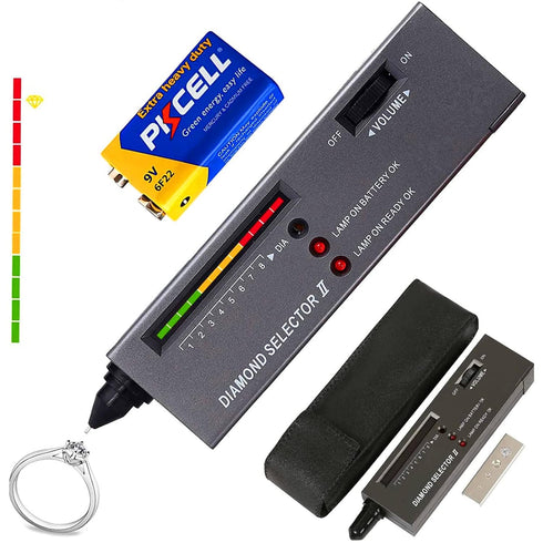 Diamond Tester Pen,Professional Jewelry Diamond Tester+40X Illuminated Jewelry Loop Magnifier,Diamond Selector for Novice and Expert,Thermal Condu...