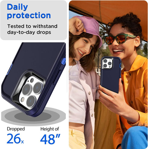 AICase for iPhone 14 Pro Max Case(6.7") with Glass Screen Protector+Magsafe Conversion Kit,Heavy Duty Drop Protection Full Body Rugged Shockproof ...