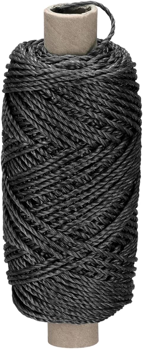 MECCANIXITY Twisted Mason Line Nylon Twine String Cord Black 100M/109 Yard 2.5MM Dia for Netting, Landscaping, Home Improvement, DIY Projects, Cra...