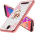B-wishy for Blu View 2 Case for Women, Glitter Crystal Butterfly Heart Floral Slim TPU Luxury Bling Cute Protective Cover with Kickstand+Strap for...