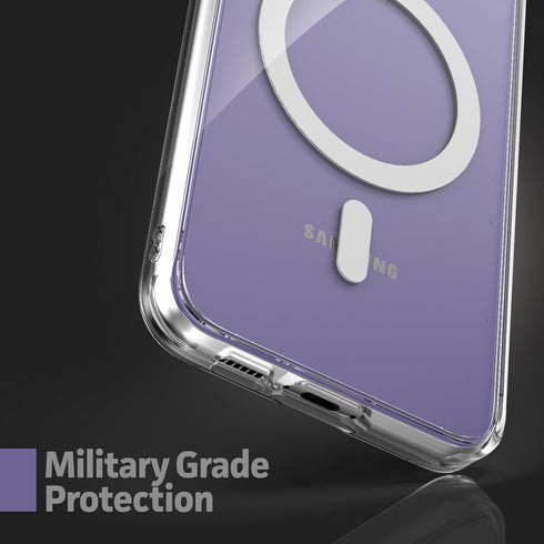 ENCASED Clearback Case Designed for Samsung Galaxy S23 FE Case with Magnetic Phone Grip (Compatible with MagSafe) Clear...