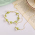Caiyao Lily of the Valley Rose Flower Leaf Necklace Drop Dangle Earring Bracelet Set for Women Mom Friend Mother Vintage Tassel Chain Necklace Bri...
