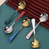 Soup Spoons Stainless Steel, 18/10 Round Head Soup Spoons, Modern Thick Short handle 304 Stainless Steel Korean Spoon, Dinner Metal Spoons for Sou...