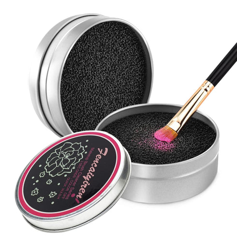 2 Pack Cleaner Sponge, Dry Makeup Brushes Cleaner Eye Shadow or Blush Color Removal Quickly Switch to Next Color...