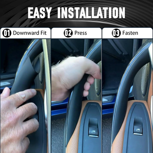 WEILEITE Interior Door Pull Sticky Handle Cover Accessories Fit for BMW 3 4 Series 318,320,328,330,335,M3 F30/F31/F34/F80 2012-2018 418,420,428,43...