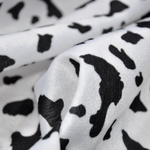 59" Wide Cow Print Velboa Short Fur Pile Upholstery Drapery Clothing Polyester Fabric by The Yard (Cow one Yard)...