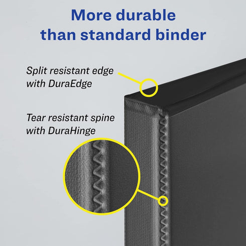 Avery Heavy-Duty View Binder with 1.5" One Touch EZD Ring, Black, 1 Binder (79695)...