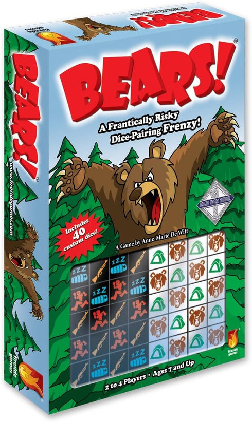 Bears - an Exciting Board Game for Family Fun – A Fast-Paced Dice Pairing Game for 2-4 Players Ages 7 and Up with 20 Minute Play Time by Fireside ...