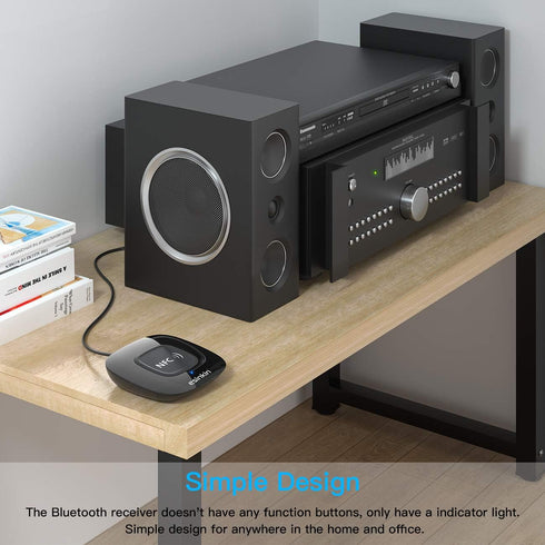 esinkin Bluetooth Receiver Wireless, NFC-Enabled Audio Adapter 4.0 for HD Home Stereo Music Streaming Sound System for 3.5mm (AUX and RCA)...