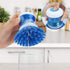 Dish Brush with Soap Dispenser for Dishes Pot Pan Kitchen Sink Scrubbing, Blue 2pcs...