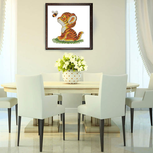 Printed Cross Stitch Kits 11CT 9X9 inch 100% Cotton Holiday Gift DIY Embroidery Starter Kits Easy Patterns Embroidery for Girls Crafts DMC Stamped...