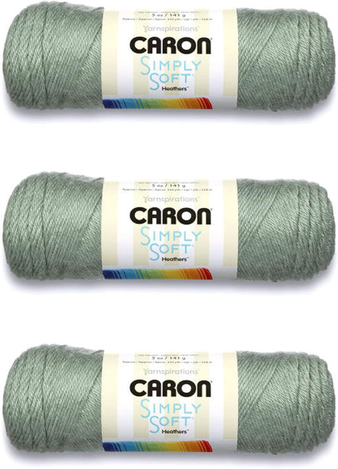 Caron Simply Soft Woodland Heather Yarn - 3 Pack of 141g/5oz - Acrylic - 4 Medium (Worsted) - 250 Yards - Knitting, Crocheting & Crafts......