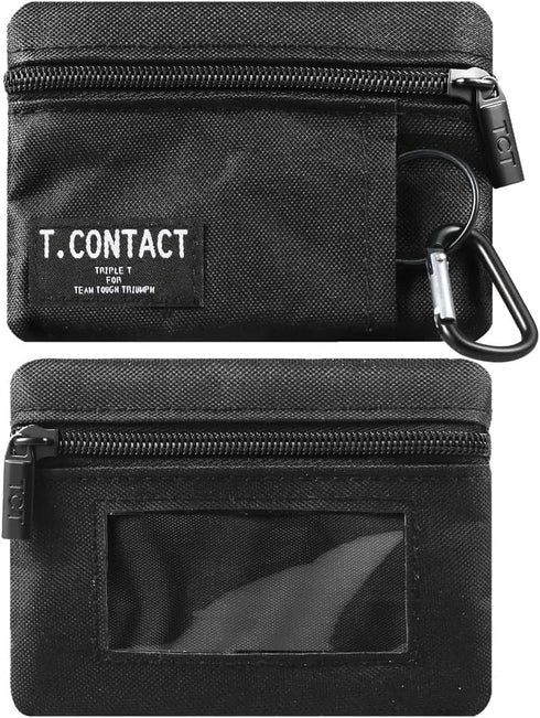Lanyard Pouch Coin Purse Wallets Hoodswop Id Holder Keychain Zip Id Case Card Holder Wallet for Men Women Small Zippered Coin Pouch For Boys(black...