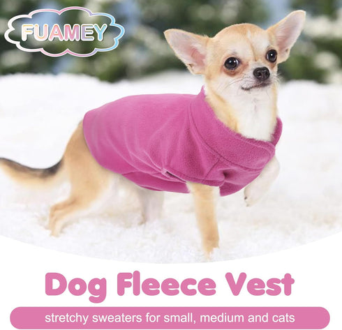 FUAMEY Dog Fleece Vest,Warm Sweatshirt Puppy Stretchy Sweater Pullover Dog Turtleneck Coat Dog Winter Jacket with Leash Hole, Dachshund Sweaters Y...