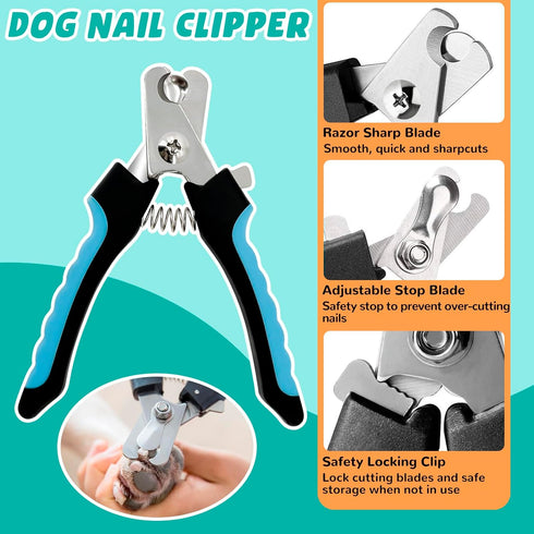 WSCXSC Dog Grooming Kit, Dog Grooming Supplies, Dog Grooming Hammock, Dog Grooming Harness, Dog Nail Clippers, Dog Nail Grinder, Hooks, Dog Hammoc...