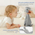 ZIGJOY Bunny Lovey Muslin Cotton Baby Security Blanket Soft Breathable Lovies for Babies Gifts for Newborn Infant Toddler Boys and Girls, Grey & B...