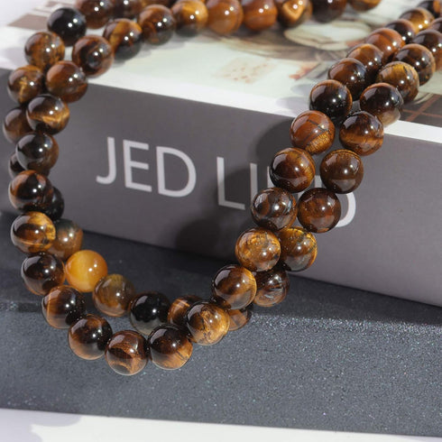 Natural Stone Beads 10mm Yellow Tiger Eye Polished Round Smooth Agates Gemstone Beads for Jewelry Making 15 Inch(Yellow Tiger Eye,10mm)...