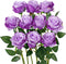 Luyue 10PCS Artificial Roses Flower with Stems Slik Fake Flowers Bouquet Realistic Long Stem Faux Rose for Valentines Day Wedding Home Decor...
