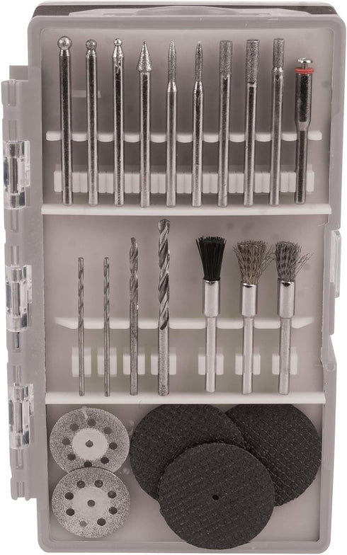 Performance Tool W9042 89pc Rotary Bit Set for Precision Drilling and Polishing in Metalworking and Woodworking Applications...
