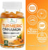 Turmeric Curcumin with Cinnamon & Ginger Gummies 95% Curcuminoids Black Pepper for Max Absorption Joint Support, Nature's Tumeric Herbal Extract S...