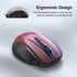 TECKNET Wireless Mouse (2.4G & BT5.0/3.0) Silent Mouse 4800 DPI Computer Mouse 6 Buttons Bluetooth Mouse, USB A Mouse Wide Compatibility - Red...