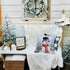 Outdoor Waterproof Christmas Snowman Winter Throw Pillow Cover 20x20 Inch Double Sided Birds Mistletoe Holly Fir Snow Holiday Xmas Home Decor Pill...