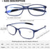 AQWANO 4 Pack Computer Reading Glasses Men Women Blue Light Blocking, Lightweight TR90 Flexible Frame Readers Glasses Anti Glare, 3.5...