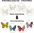 ORIGACH 4 Pack Flowers and Butterfly Embroidery Kits for Beginners, DIY Starter Hand Embroidery Kit with Floral and Butterfly Patterns and Instruc...