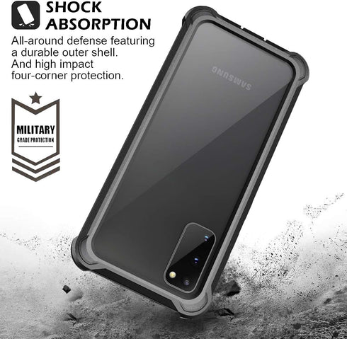 Dexnor for Galaxy S20 Case with Screen Protector Clear 360 Full Body Rugged Protective Shockproof Hard Back Cover Heavy Duty Defender Bumper Case ...