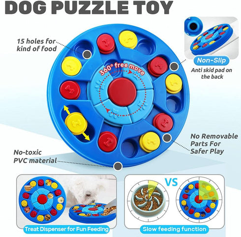 Dog Puzzle Toys Interactive Puzzle Game Dog Toy for Smart Dogs IQ Stimulation Treat Puzzle Toy for Dogs Treat Training,Puzzle Slow Feeder to Aid P...