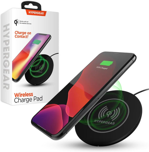 HyperGear ChargePad - 5W Universal Wireless Charging Pad & Fast Wireless Charger w/LED Power Indicator Compatible with iPhone, Android, Apple Watc...