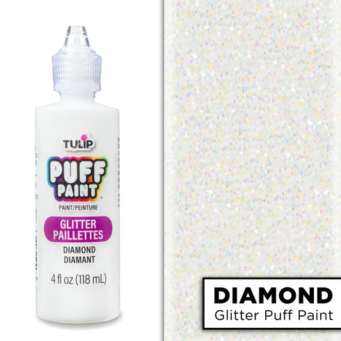 Tulip 16065 Dimensional Fabric Paint 4oz Glitter Diamond, 4 Fl Oz (Pack of 1) Packaging may vary...
