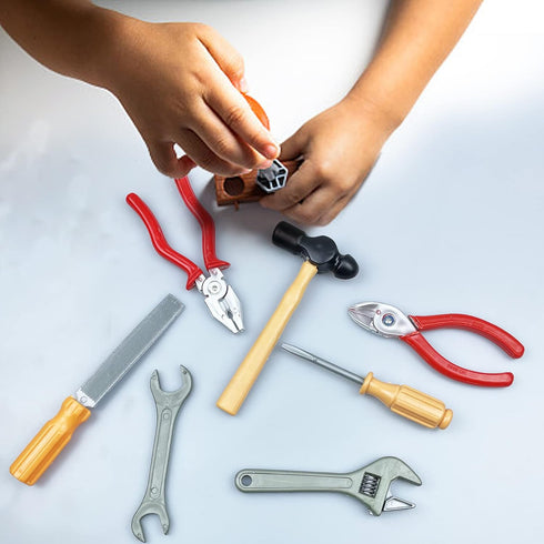 18PCS Tools Cake Topper Tools Cake Decorations Toolbox Wrench Hammer Mechanic Drill Plier Handsaw Tape Measure Screwdrivers Themed Happy Birthday ...