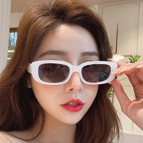 Rectangle Sunglasses Trendy Retro 90S Sunglasses Y2K Aesthetic Sunglasses Fashion Square Frame Sunglasses UV400...