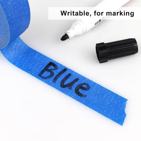 3 Pack Blue Painters Tape - Masking Tape 1 inch wide - Multi-Surface, Smart Adhesion, Indoor & Outdoor Use - Paint tape for DIY, Labeling, Art, Ca...