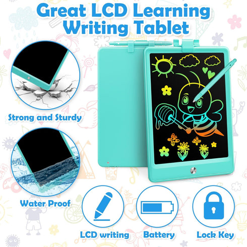 8.5 Inch LCD Writing Tablet Toys for 3 4 5 6 7 8 Year Old Boys Girls Gifts, Colorful Drawing Board Writing Doodle Pad, Portable Scribbler Boards E...
