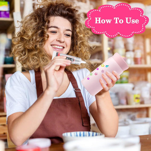 Anezus1200Pcs Craft Gems with 2Pcs B7000 Jewelry Glue, Flat Back Sequins Jewels Embellishments Rhinestones Gemstones for Bedazzling, Decor, Clothi...